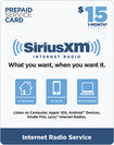 $15 Prepaid Service Card for SiriusXM Internet Radio