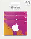 $10 iTunes Gift Cards (3-Pack)
