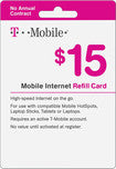 $15 Top-Up Prepaid  Mobile  Internet Card