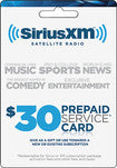 $30 Prepaid Service Card for Sirius and XM Satellite Radio