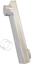 0" to 18" Periscope Dryer Vent Required for Hook-Up - Silver