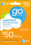 $50 Prepaid Wireless Airtime Card