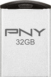 Micro Metal Attaché 32GB USB 2.0 Flash Drive - Matte Silver