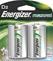 NiMH Rechargeable Batteries D (2-Pack)