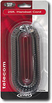 25' Handset Cord - Black