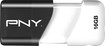 Compact Attaché 16GB USB 2.0 Flash Drive - Black/White