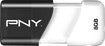 Compact Attaché 8GB USB 2.0 Flash Drive - Black/White