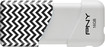 Chevron 16GB USB 2.0 Flash Drive - Black/White