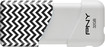 Chevron 32GB USB 2.0 Flash Drive - Black/White