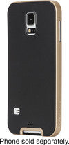 Slim Tough Bumper Case for Samsung Galaxy S 5 Cell Phones - Gold/Black