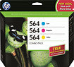 564 3-Pack Cyan/Magenta/Yellow Original Ink Cartridges - Cyan/Magenta/Yellow