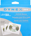 50-Pack CD/DVD Sleeves - White