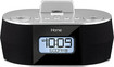 Dual Charging Stereo FM Clock Radio - Black/Silver