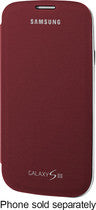 Flip-Cover Case for Samsung Galaxy S III Cell Phones - Red