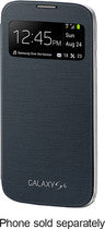 S-View Flip-Cover Case for Samsung Galaxy S 4 Mobile Phones - Black