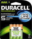 Rechargeable AAA Batteries (4-Pack)
