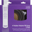 4' Rubber Washer Hose (2-Pack) Required for Hook-Up - Black