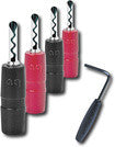 Set-Screw Banana Plugs (4-Pack) - Black