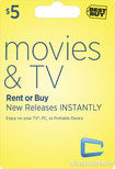$5 Movie Download Card
